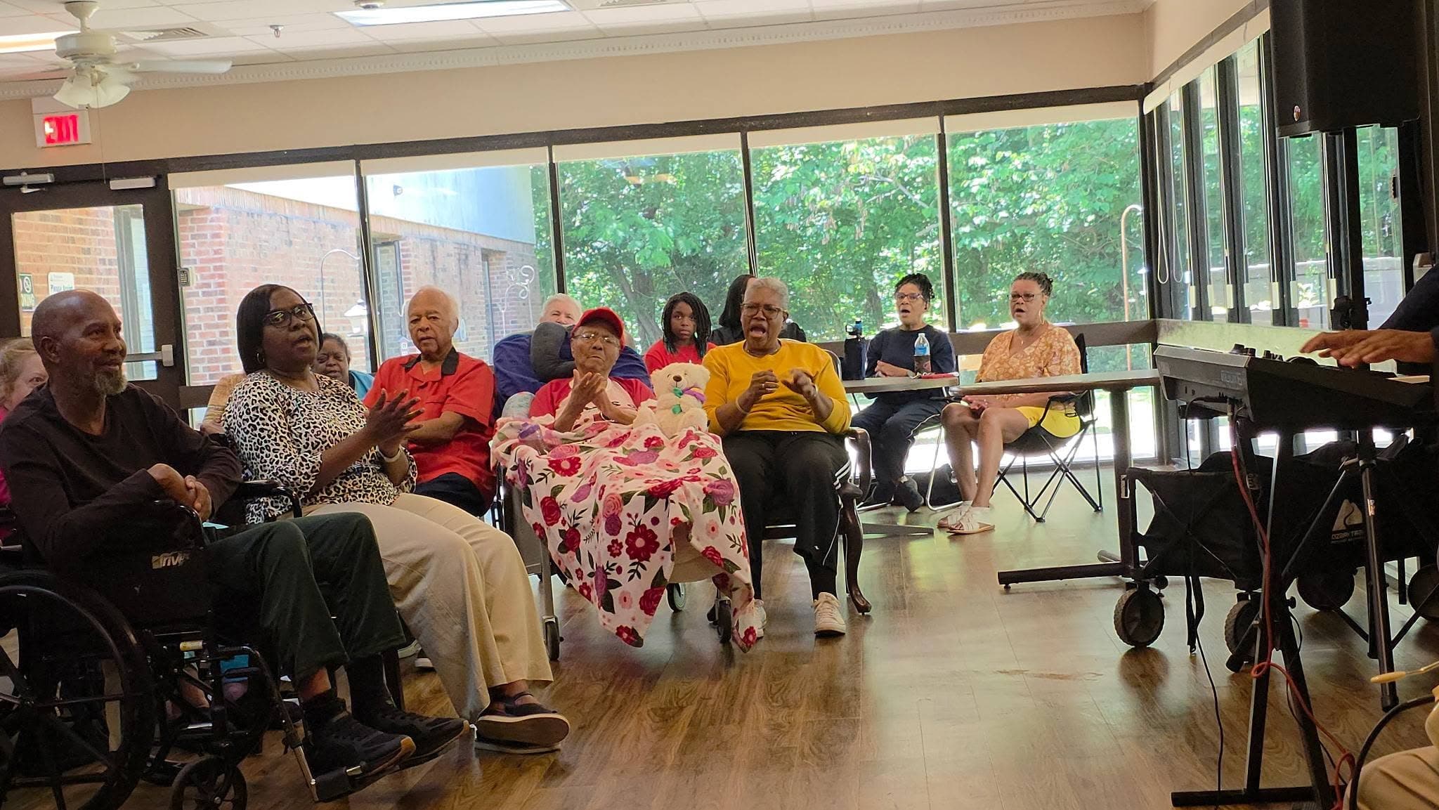 Brookview residents enjoying an activity together